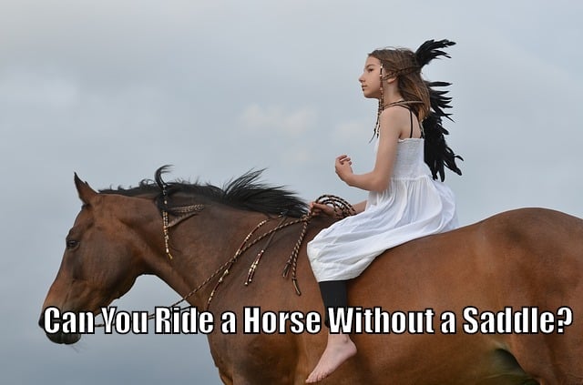 Girl Riding Horse Bareback
